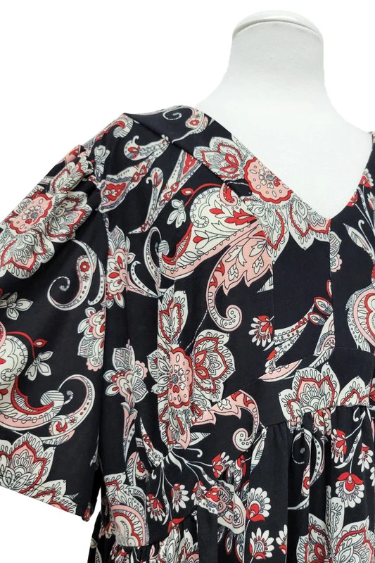 100 PSS {When You Believe} Black Paisley Babydoll Top EXTENDED PLUS SIZE 3X 4X 5X - Image 3