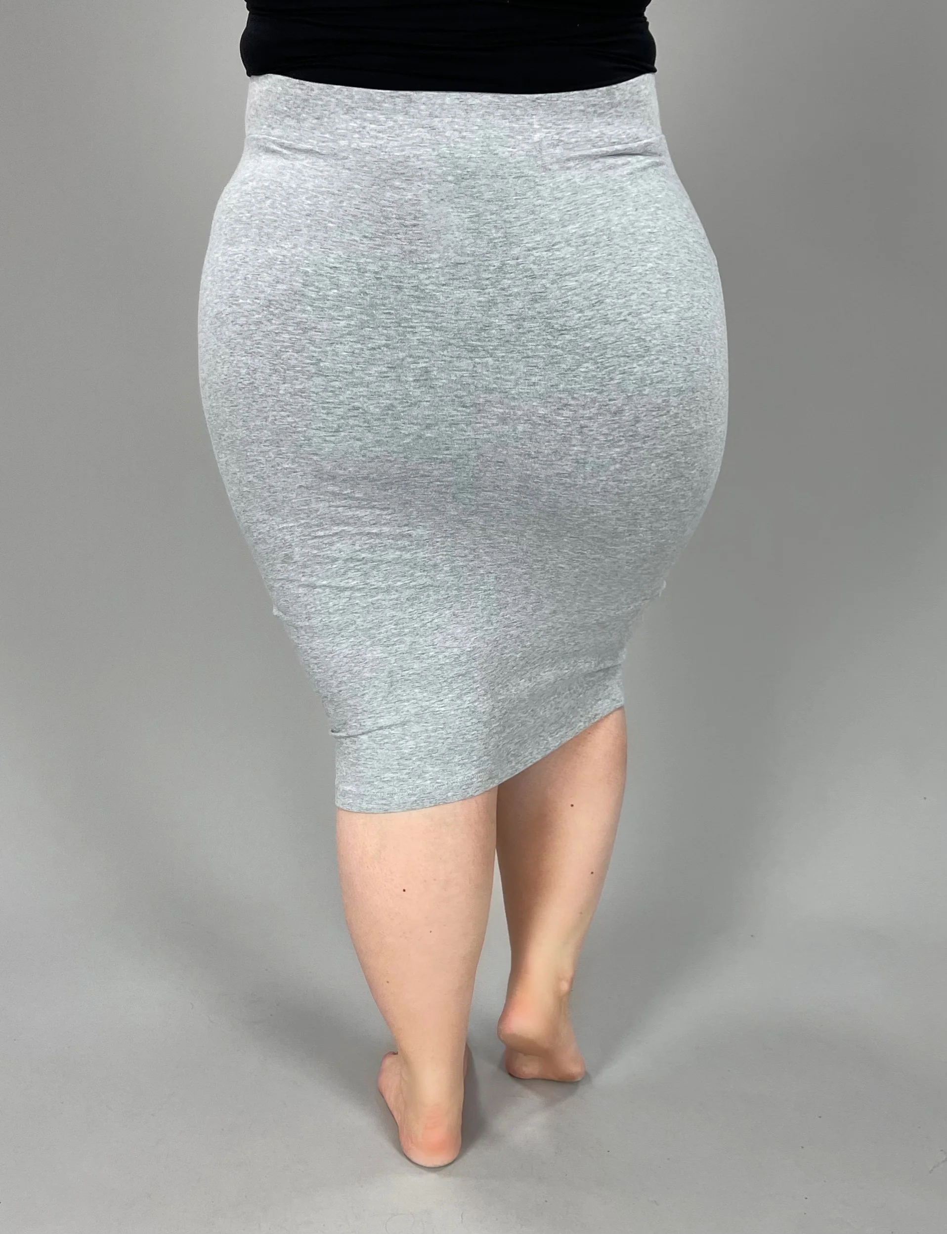 BT-A {Comfy Look} Gray Stretch Pencil Skirt PLUS SIZE XL 2X 3X - Image 4