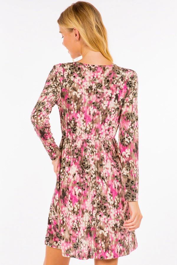 19 PLS-A {Wrap It Up} Multi-Color Floral Dress w/Pockets PLUS SIZE 1X 2X 3X - Image 3