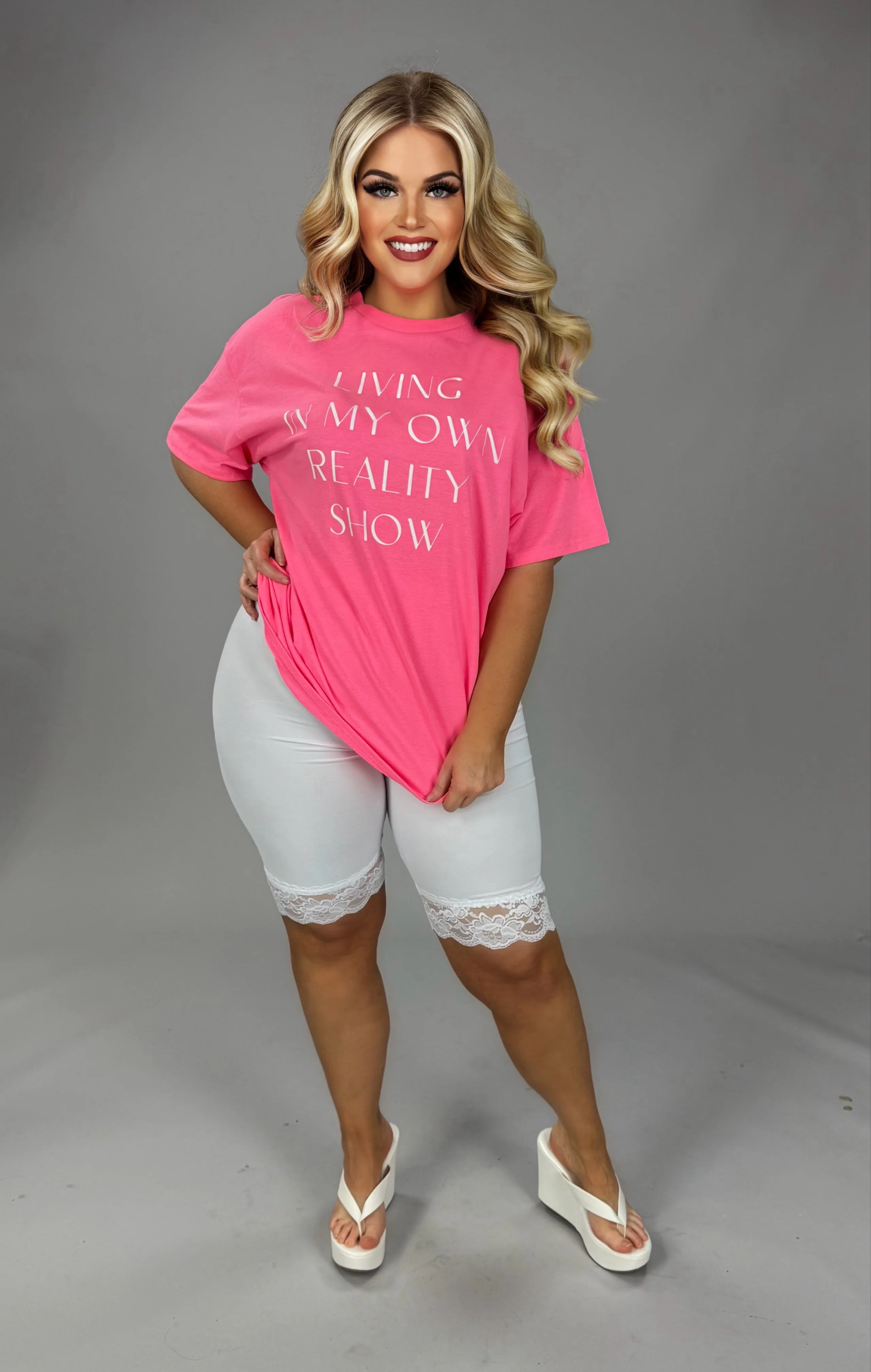 25 GT-W {My Own Reality Show} Hot Pink Graphic Tee PLUS SIZE 1X 2X 3X - Image 2
