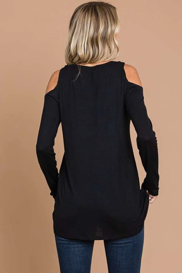 34 OS {A New Twist} Black Twist Shoulder Top PLUS SIZE 1X 2X 3X - Image 6