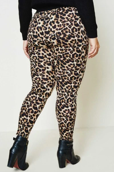 LEG-9  {Move It or Lose It}  Leopard Leg Lace Open Knee PLUS SIZE 1X 2X 3X - Image 3