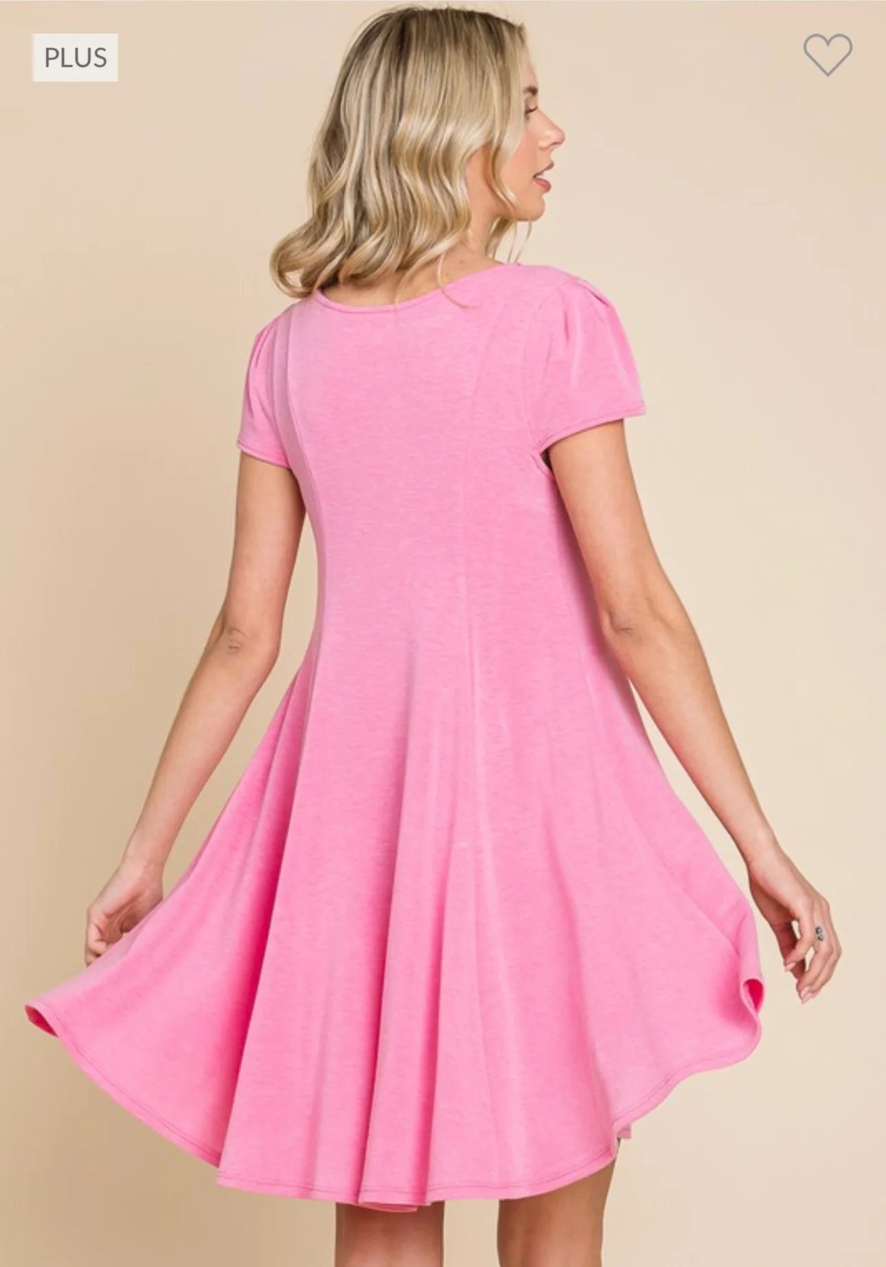 58 SSS-A {Candid Kisses} Pink Scoop Neck Dress PLUS SIZE 1X 2X 3X - Image 8