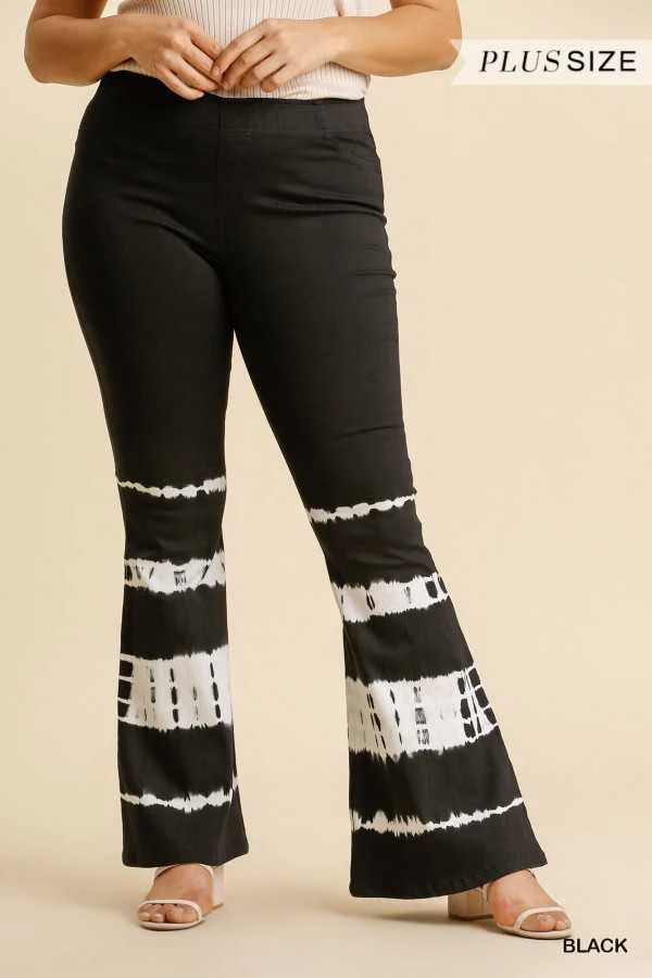 LEG-X {Right Attitude} "UMGEE" Black Tie-Dye Pants PLUS SIZE XL 1XL 2XL - Image 2