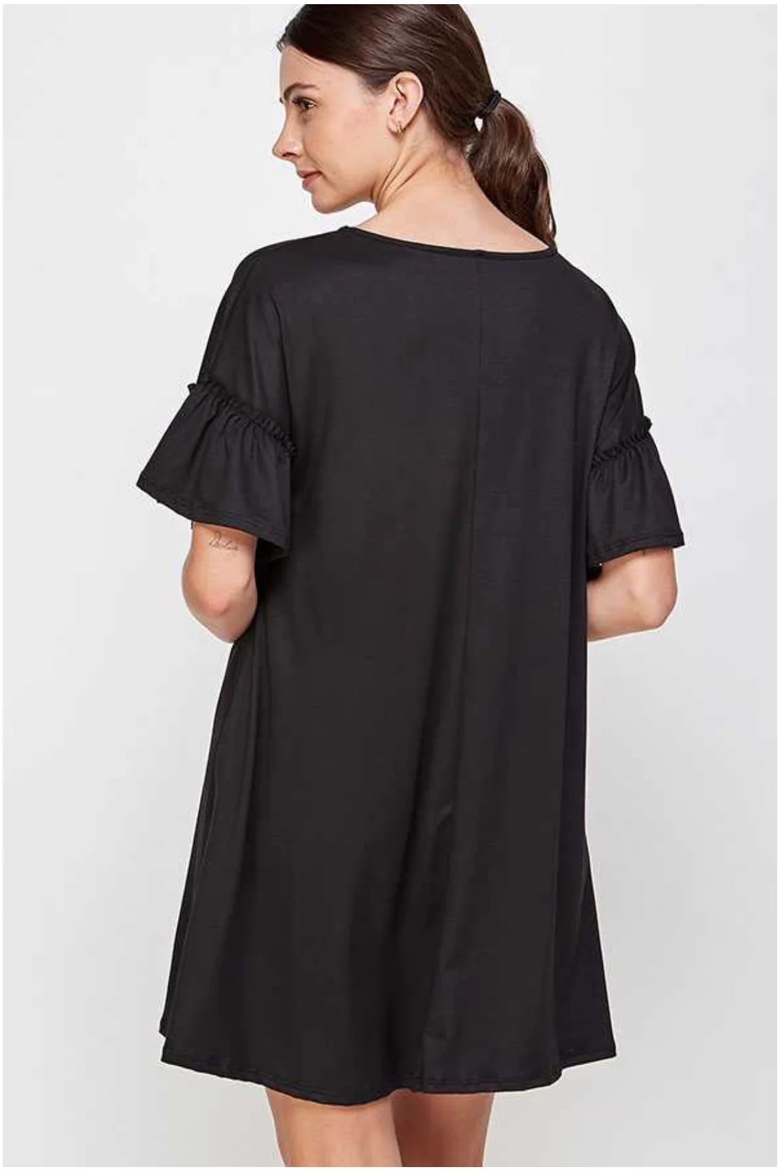 72 SSS-C {Looking for Love} Black Dress W/V-Neck  Plus Size 1X 2X 3X - Image 4