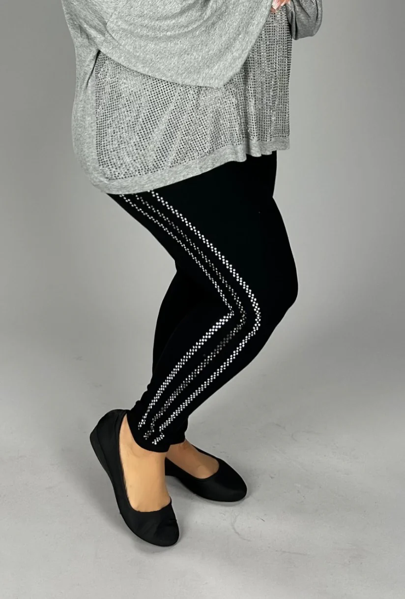 97 BT {Instant Icon} Vocal Black Pants w Rhinestone Side Detail PLUS SIZE 1X 2X 3X - Image 2