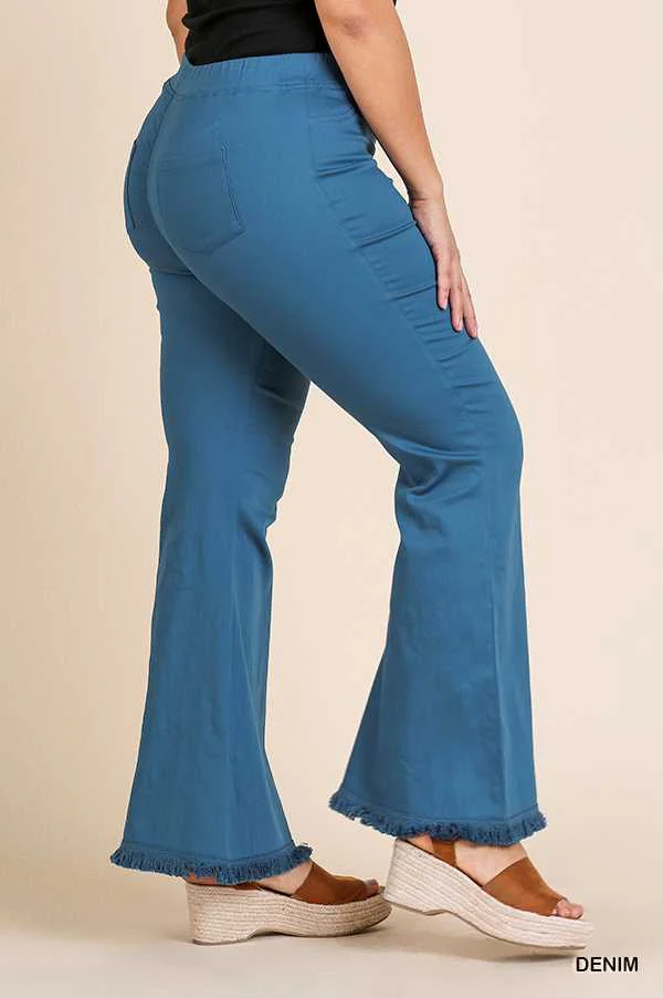 BT-E (You Go Girl) Blue Flare Leg Jeggings  PLUS SIZE XL 1X 2X - Image 4