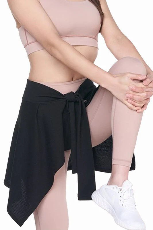 BT {Get Happy} Black Women's Hip Cover Up With Front Tie PLUS SIZE XL 2X 3X - Image 3