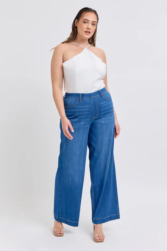BT {Judy Blue} Medium Blue High Waisted Jeggings - Image 3