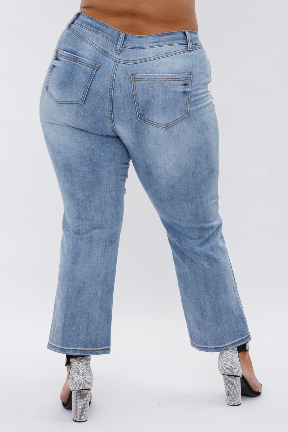 BT {Vocal Grommet} Blue Denim Jeans w/Grommets PLUS SIZE XL 2X 3X - Image 4