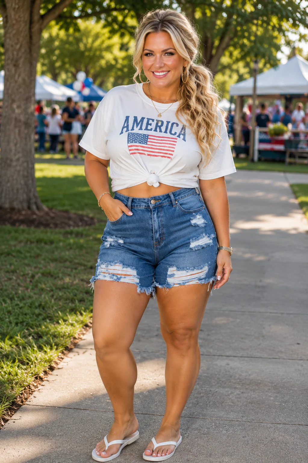 LEG-65 {Wax Jean} Med. Distressed Stretch Mom Shorts PLUS SIZE 1X 2X 3X