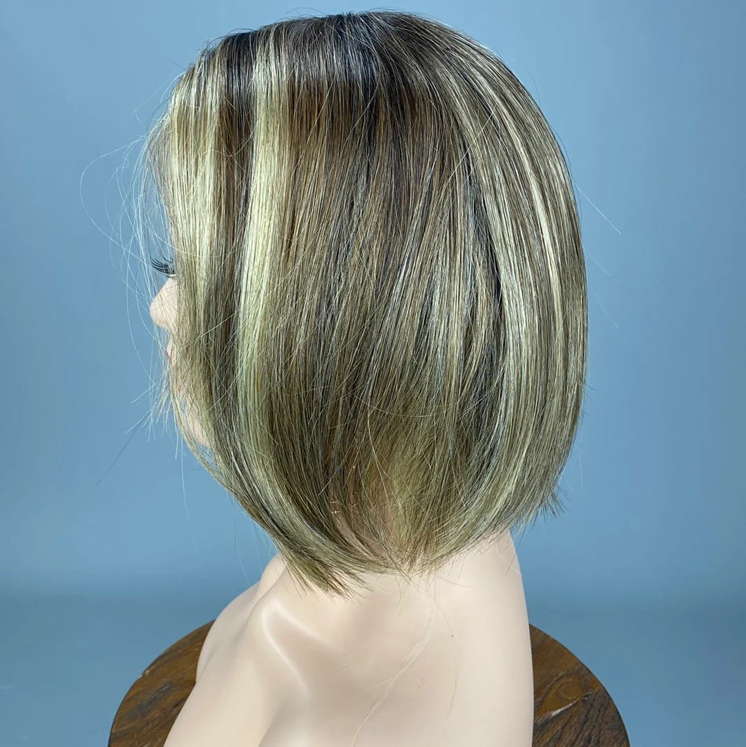 SALE!! "Double Shot Bob" (Brown Sugar Sweet Cream) HAND-TIED BELLE TRESS  Luxury Wig - Image 2