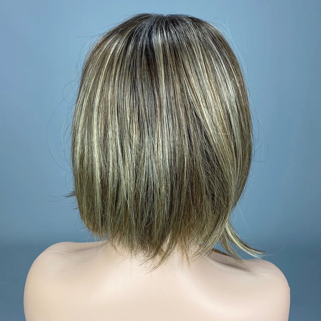 SALE!! "Double Shot Bob" (Brown Sugar Sweet Cream) HAND-TIED BELLE TRESS  Luxury Wig - Image 3