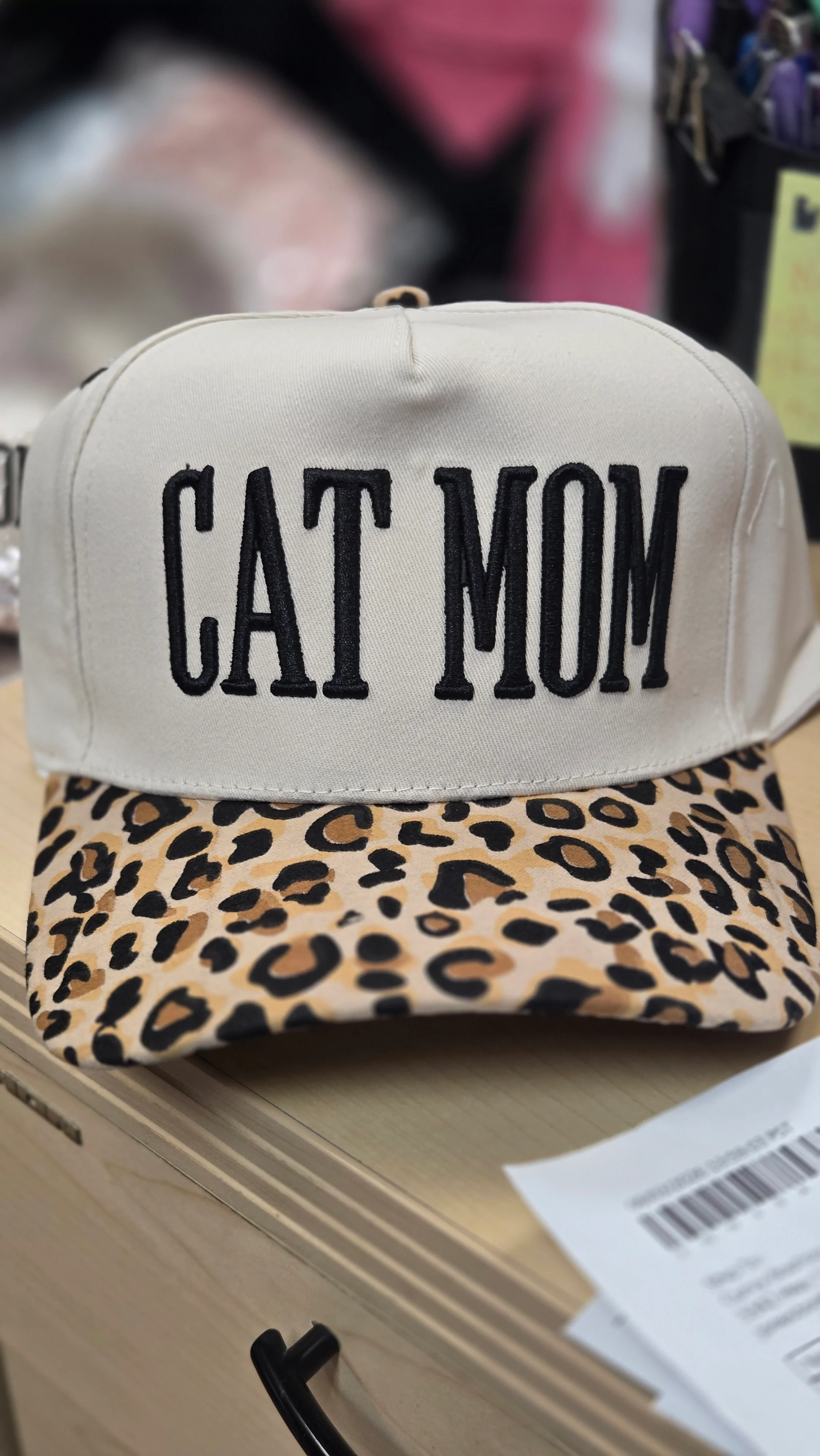 HAT {Purrfection} Leopard Print "Cat Mom" Ball Cap - Image 3