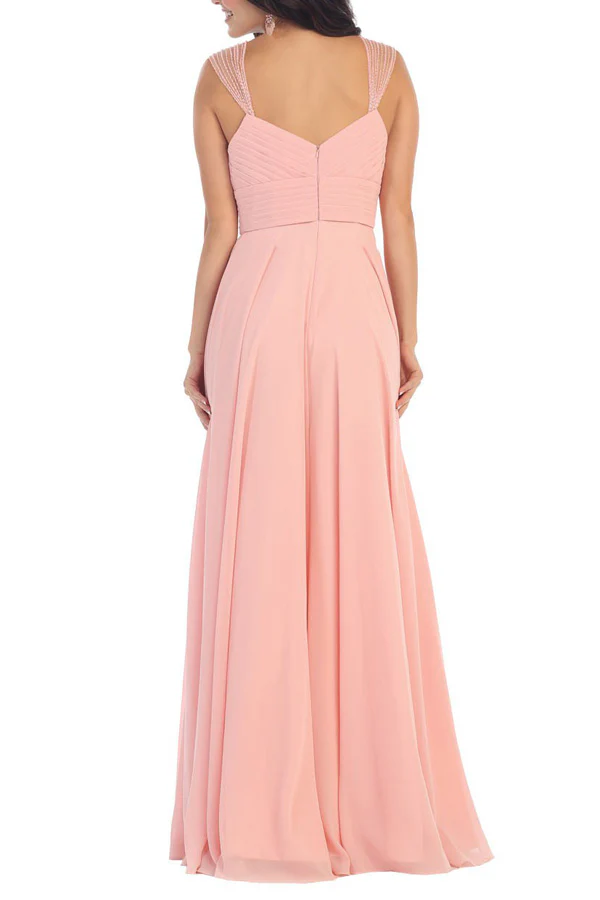 LD-F {Dancing In The Mirror} Blush Chiffon Dress EXTENDED PLUS SIZE 26 - Image 3