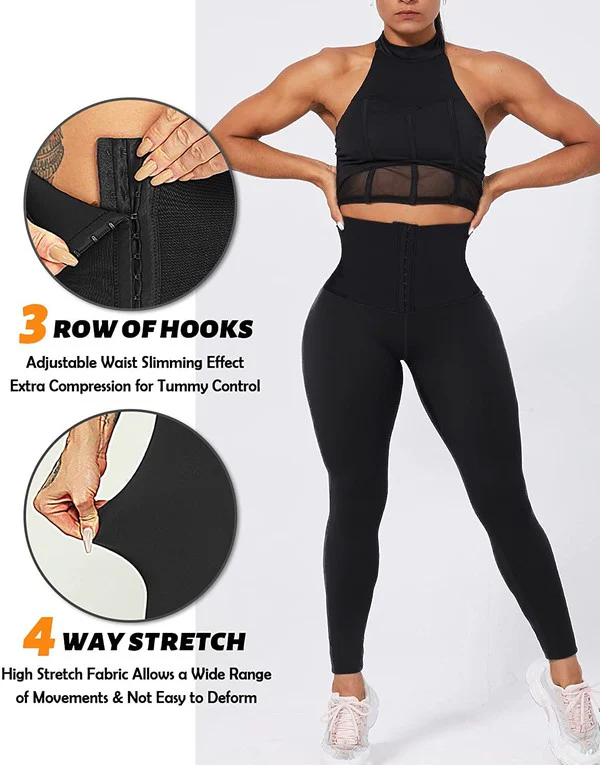 LEG-52 {Shape It Up} Black Tummy Control Capri Leggings PLUS SIZE 1X 2X 3X - Image 4