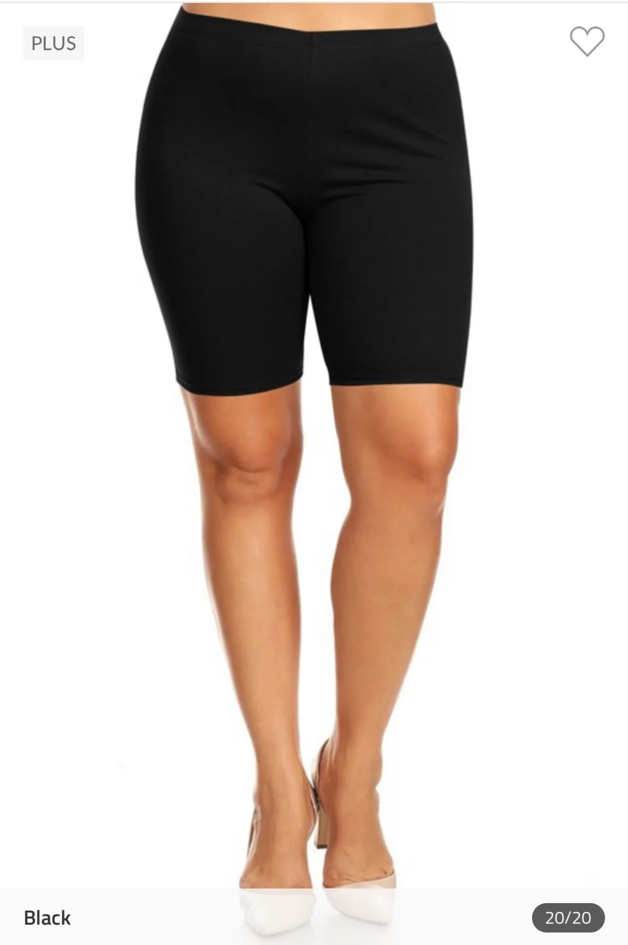 LEG-77 {Confident Choice} Black Biker  Shorts  PLUS SIZE 1X 2X 3X - Image 2