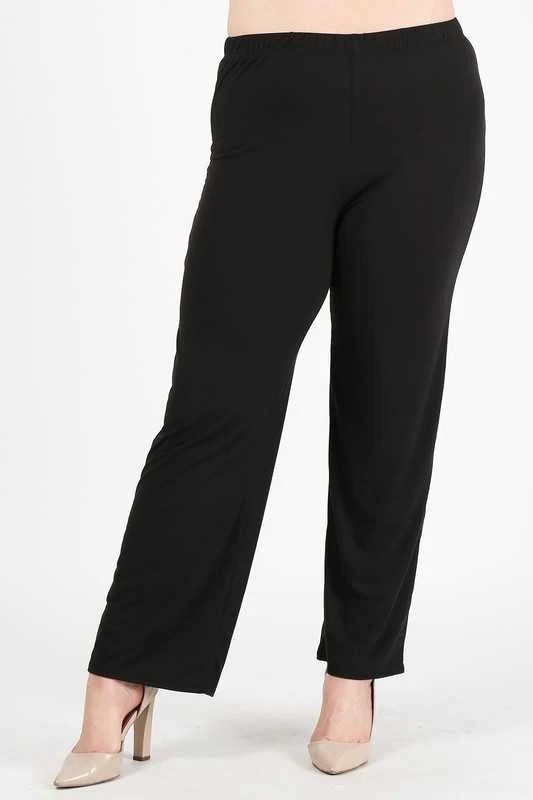 LEG-12 {Taking Time To Love} Charcoal Loose Fit Pants PLUS SIZE 1X 2X 3X - Image 2
