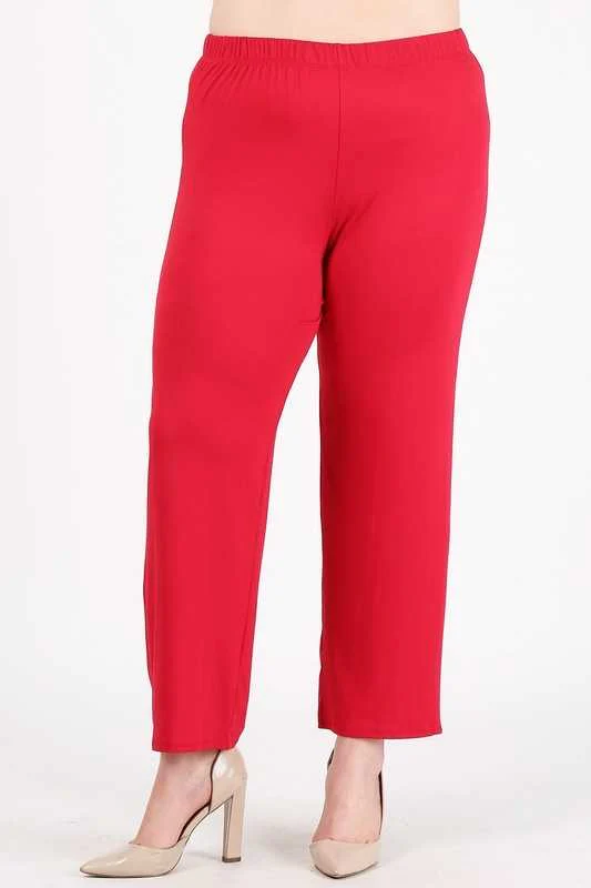 LEG-12 {Taking Time To Love} Red Loose Fit Pants PLUS SIZE 1X 2X 3X - Image 2