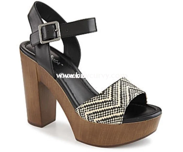 SHOES {LimeLight} Beige/Black Chevron Print - Image 2