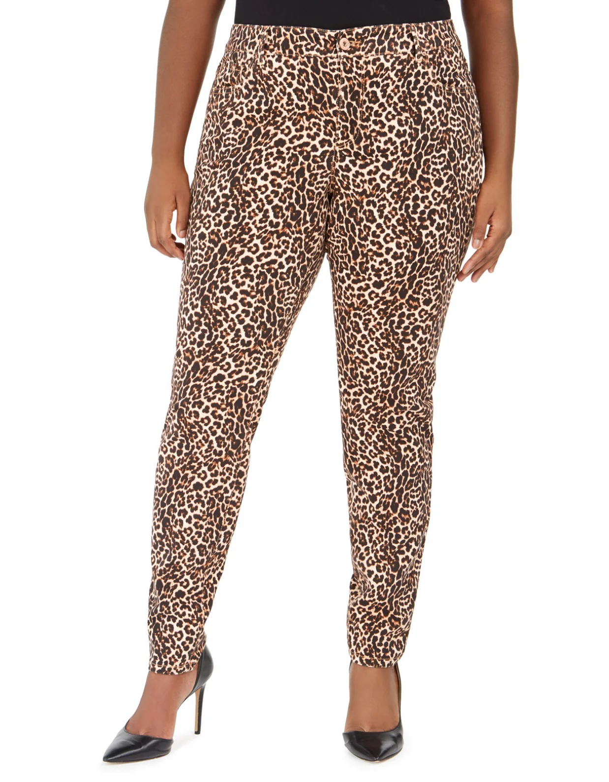 BT-A  M-109 {INC Brand}  Leopard Jeans! EXTENDED PLUS SIZE 14W 15W 18W 20W 22W 24W 26W 28W - Image 3
