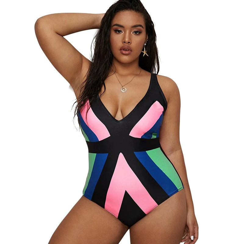 SWIM-R {Surf City} Black Tankini Swimsuit EXTENDED PLUS SIZE 4X - Image 3